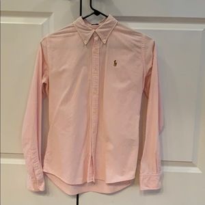 Ralph Lauren pink striped button down